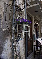 Hängesessel mit Blumen