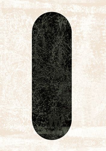 Japandi Abstract Zwart Crème