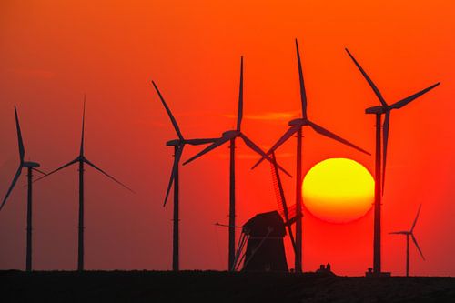 Sunset at the Goliath, Eemshaven, Groningen