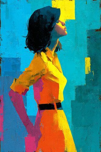 Kunst met kleur portret