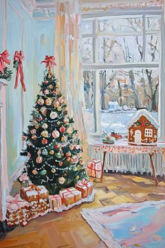 Intérieur de Noël | Ambiance de Noël chaleureuse avec des cadeaux