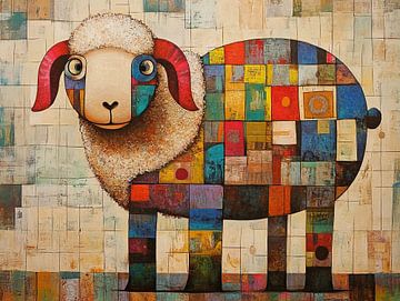 Schaap | Schaap Kleur van Blikvanger Schilderijen