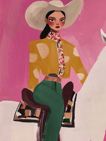 Amazon, colourful portrait by Carla Van Iersel