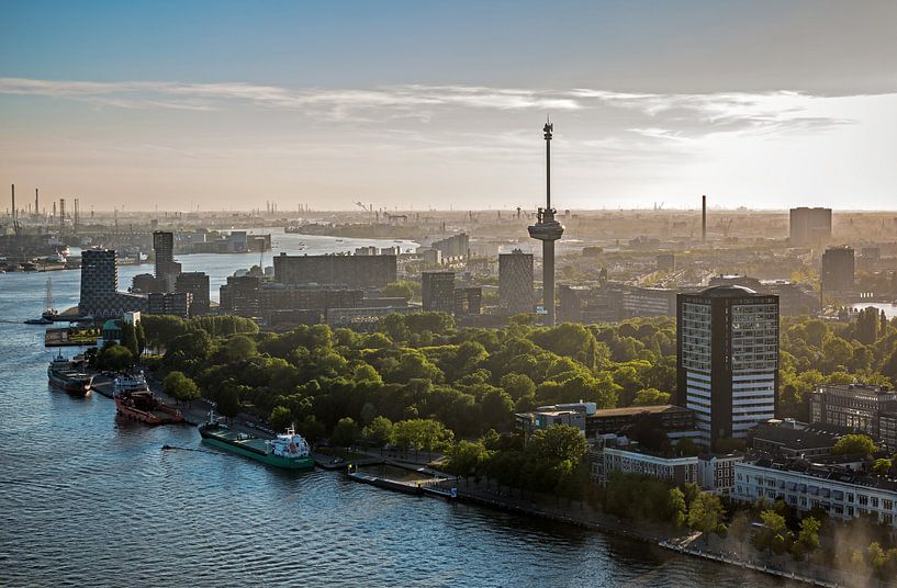 Vue sur la ville de Rotterdam par MS Fotografie | Marc van der Stelt
