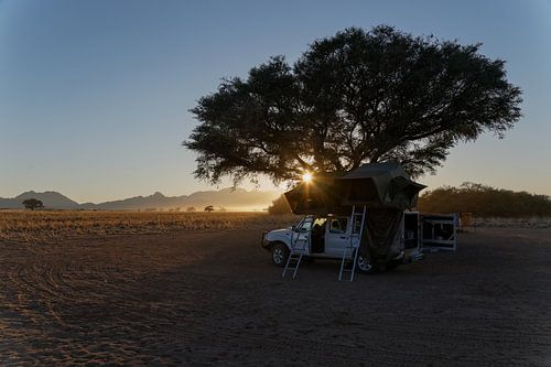 Sesriem Camping - zonsondergang - Namibië