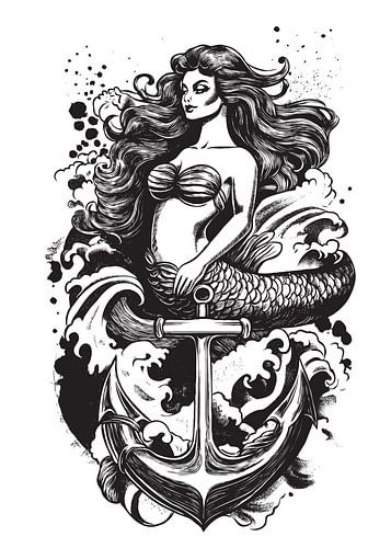 Zeemeermin met anker