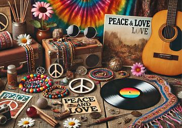 Stillleben Hippie 70s von Jaap Ros