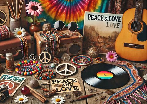 Stillleben Hippie 70s