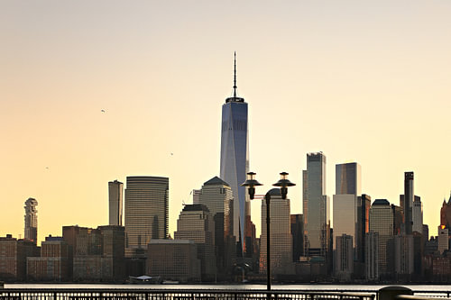 New York City Skyline Sunrise From Jersey City