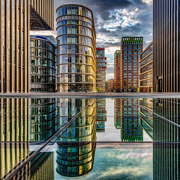 Mediahaven stadsgezicht in Düsseldorf van Dieter Walther