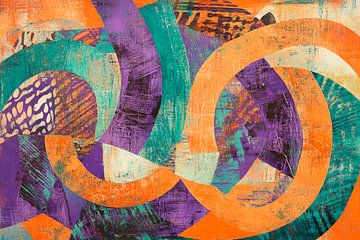 Abstract colour composition in purple by Poster Art Shop