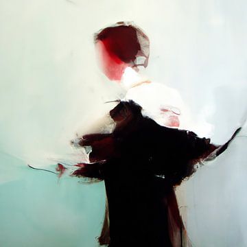 Abstract schilderij "De passant" van Carla Van Iersel