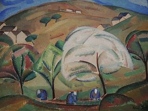 Alice Bailly, Frühling in Orsay (Der weiße Baum), Ölgemälde