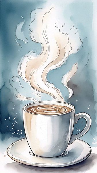 een kopje koffie van nayyara art
