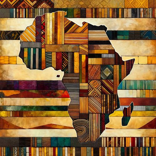 Collage van het continent Afrika