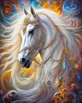 Arabier/ paard,  een fantasie Arabisch raspaard-7