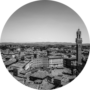 Siena - Italië (zwart en wit) van Simon Fritz