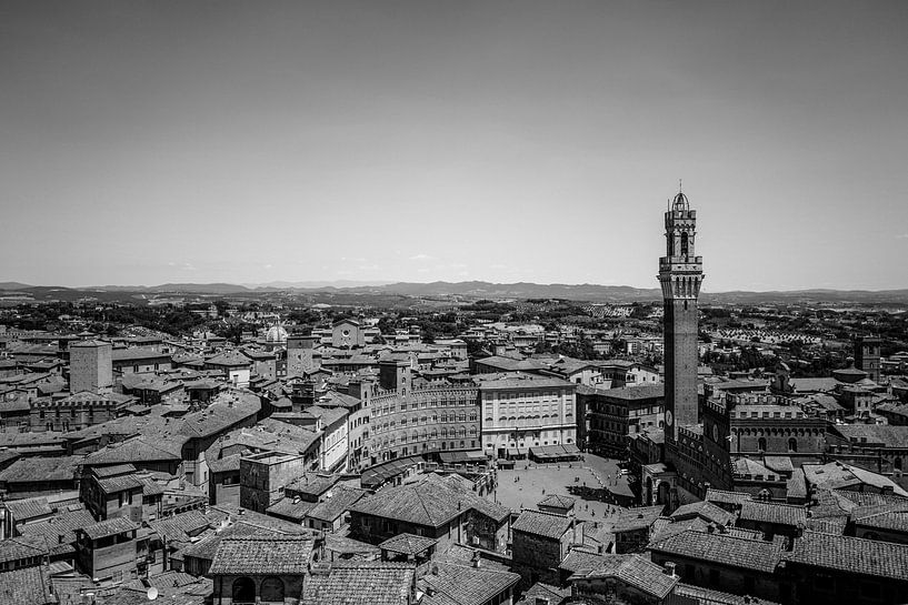 Siena - Italien (schwarzweiß) von Simon Fritz