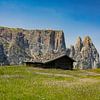 Alpine hut on the Alpe di Siusi by Rudolf Brandstätter