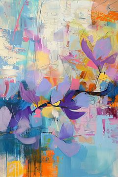 Bloem van Abstract Schilderij