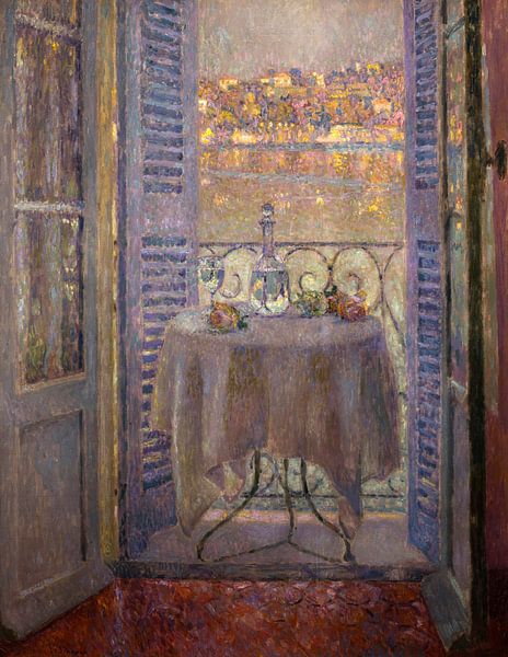 Venster aan de baai van Villefranche, Henri Le Sidaner van Meesterlijcke Meesters
