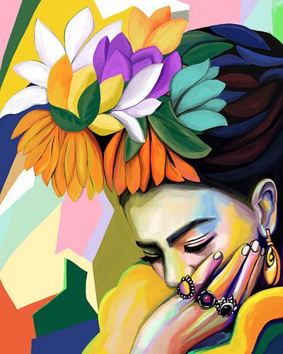 Mexicaanse vrouw met bloemen in haar haar