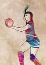 Volleybal sport kunst #volleybal van JBJart Justyna Jaszke thumbnail