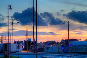 Port de Göteborg - Lumières de nuit sur Colin van der Bel