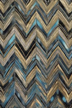 Blauwe Chevron Patronen van Whale & Sons