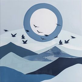 Minimalistische Landschaft von Poster Art Shop