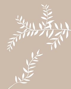 Planten op beige achtergrond