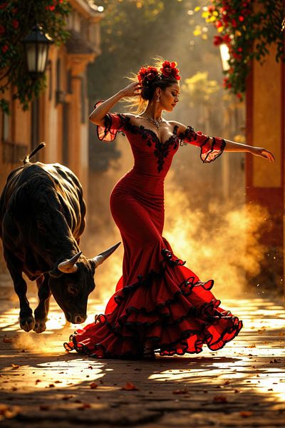 Im Bann des Flamenco-Sonnenlichts von Klaus Tesching - Art-AI