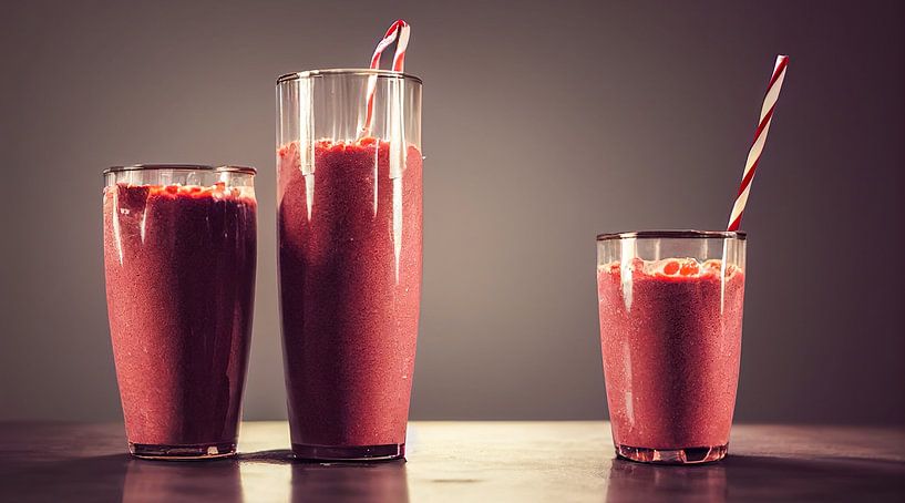 Glas met aardbeiensap, illustratie van Animaflora PicsStock