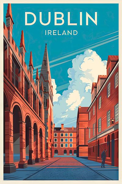Dublin, Ireland. by Poster Art Shop