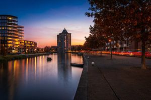 The pencil in Apeldoorn during the evening