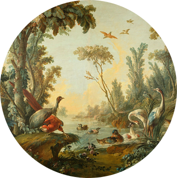 Landschap met vogels, Jean-Baptiste Huet