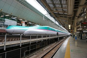 Shinkansen train in Tokyo, Japan von Annemarie Arensen