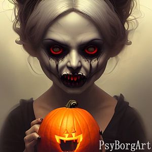 Dessin d'Halloween 5 sur PsyBorgArt