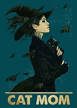 Hexe Katzenliebhaber Katzenmama