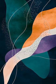 Abstract shapes in soft colours by Poster Art Shop