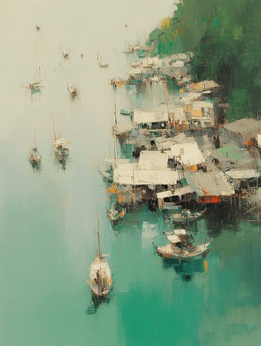 Thailand, modern en abstract in groen