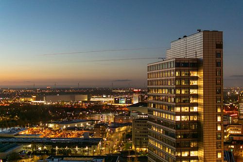 Utrecht-Zuid bij zonsondergang