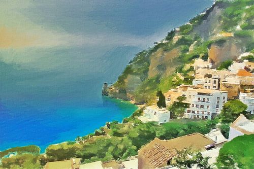 Limoncello in Positano - Digital Art