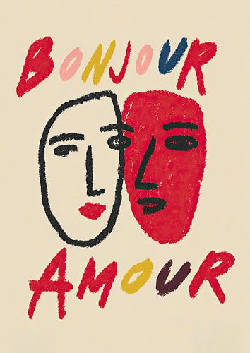 Bonjour Amour: Minimalist faces