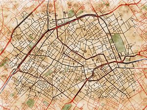 Karte von Roubaix im stil 'Serene Summer'