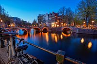 Amsterdam bridge lighting