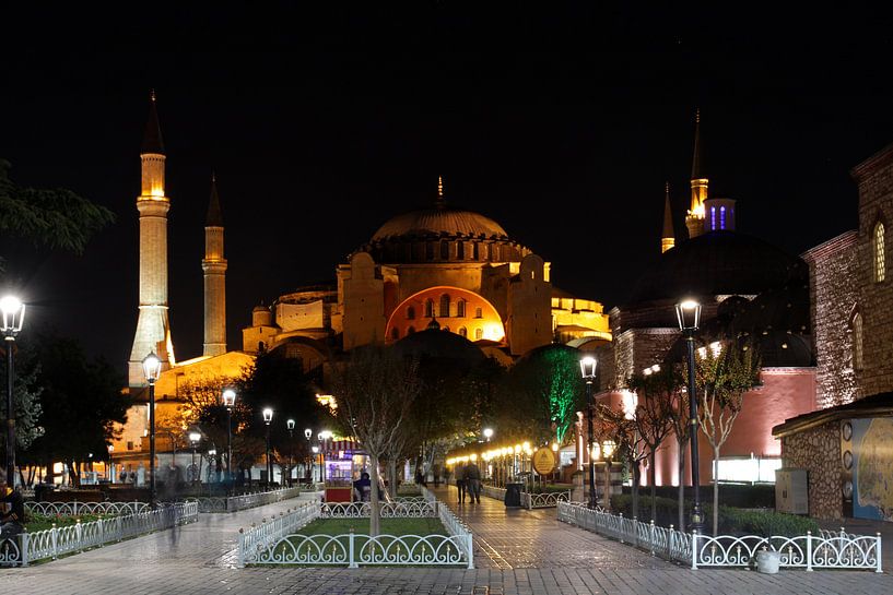 Sainte-Sophie à Istanbul, de nuit par Antwan Janssen