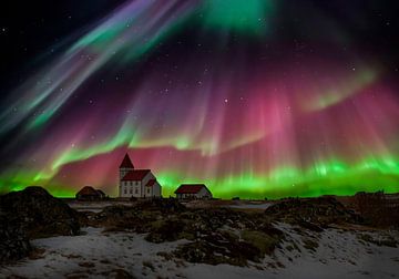 Nordlichter, Aurora Borealis. Island von Gert Hilbink