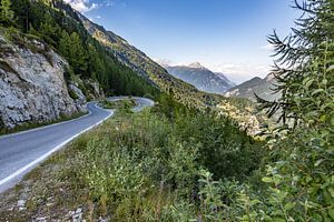 Der Weg zum Gipfel: kurvenreiche Straßen bei Martigny von Jacob Molenaar