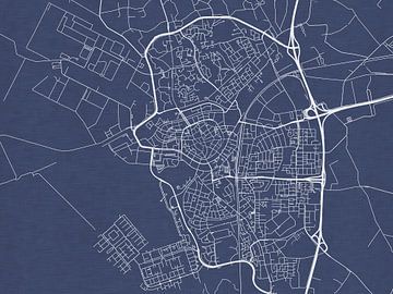Map of Bergen op Zoom in Royal Blue by Map Art Studio